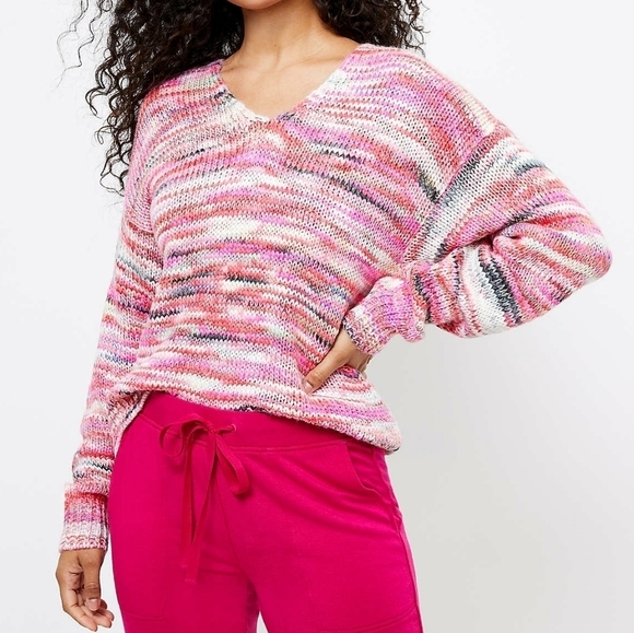 New Lou & Grey By Loft Spacedye Sweater Pullover - Picture 1 of 6